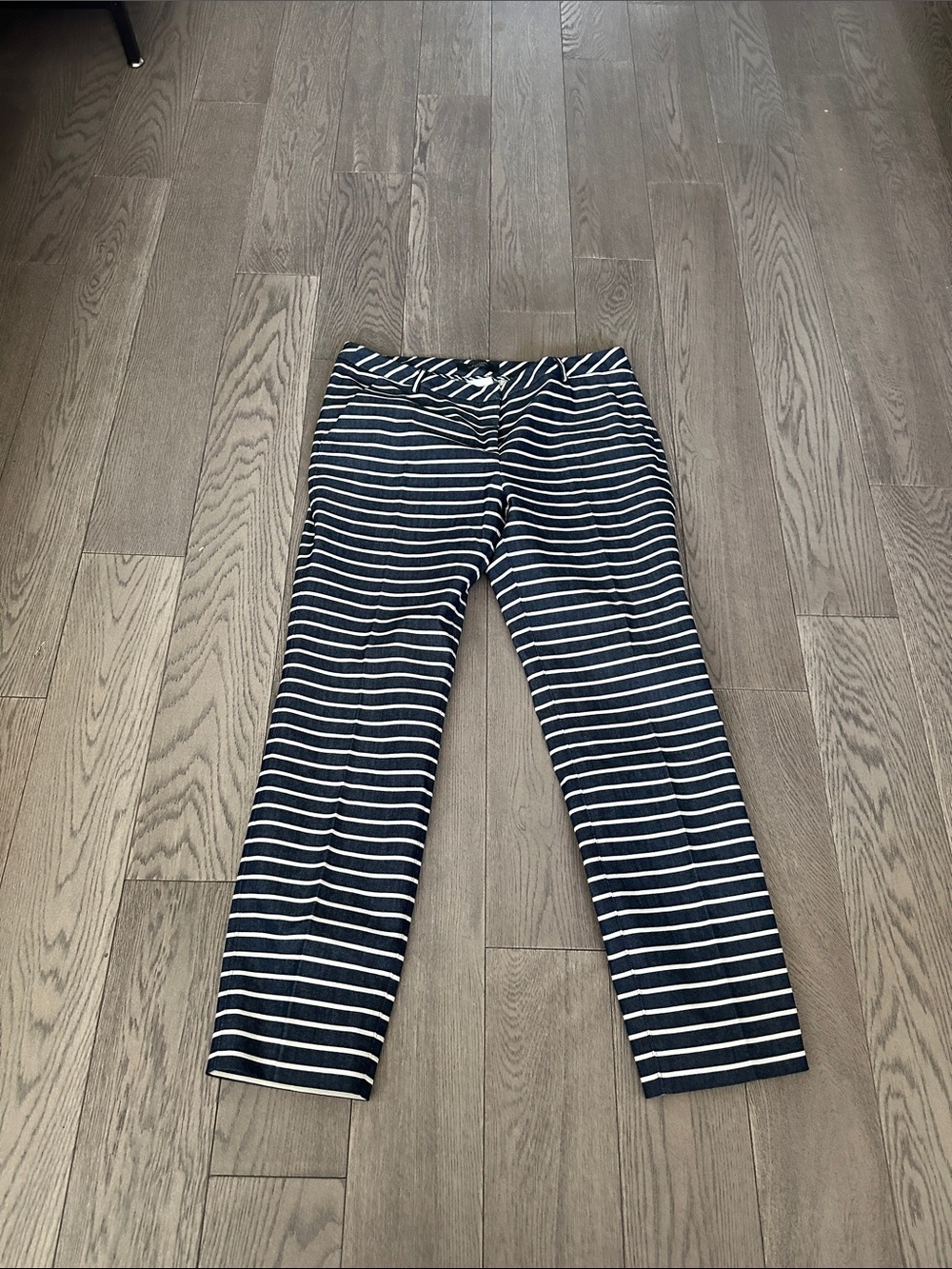 MaxMara Navy and White Striped Kids Leggings